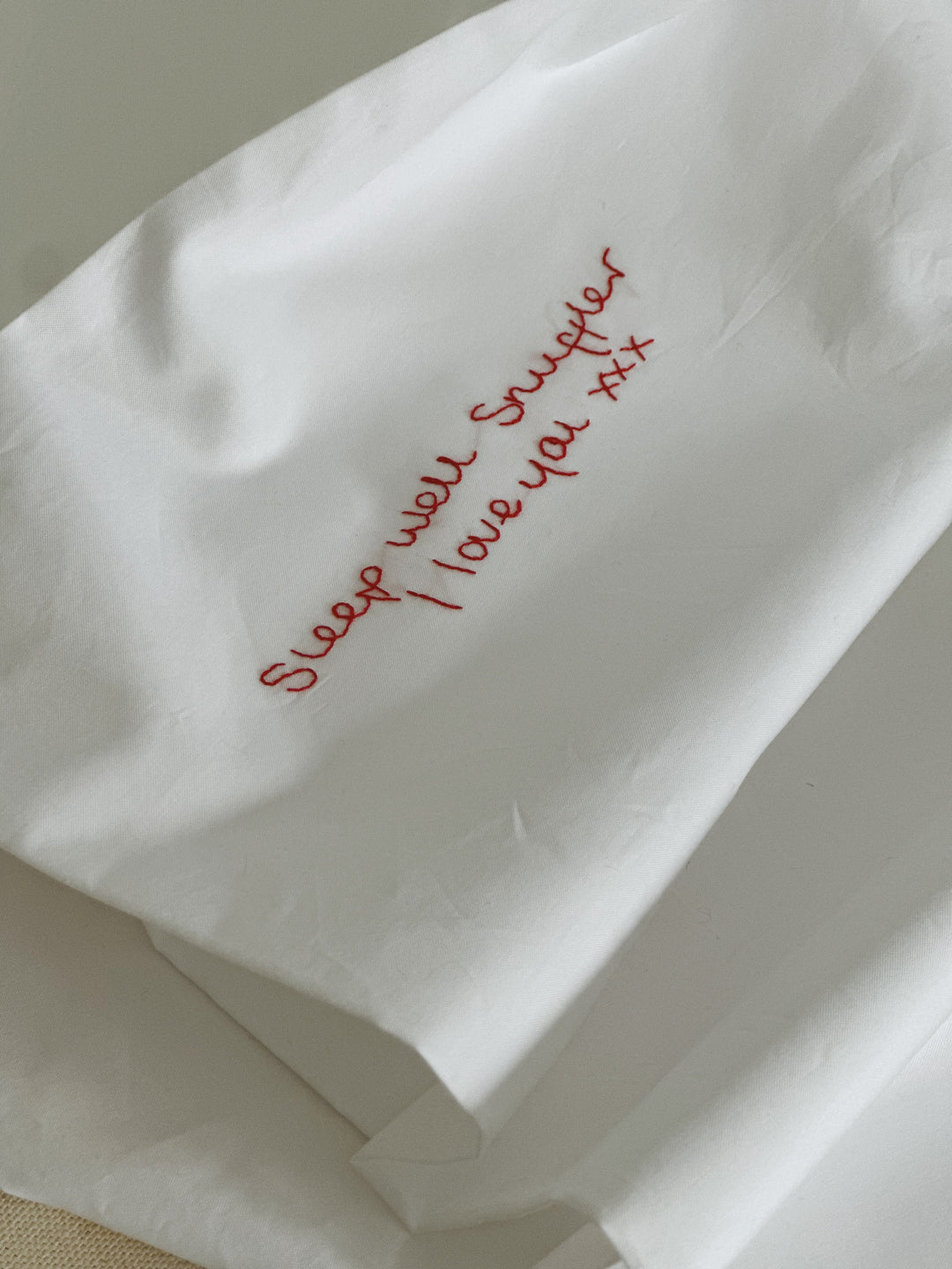 Handwritten Note Pillowcase