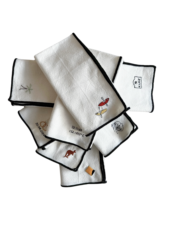 Bespoke Hand Embroidered Napkins