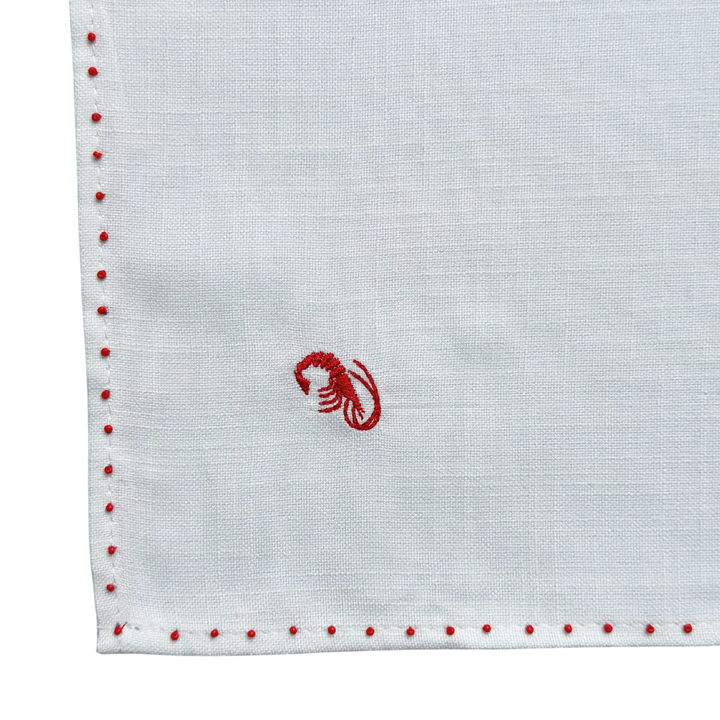 Red Shellfish Napkin Set